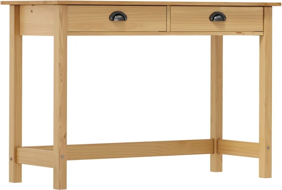 288991 vidaXL Конзолна маса Hill с 2 чекмеджета 110x45x74 см бор масив