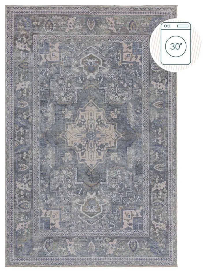 Зелен килим със смес от рециклирани влакна подходящ за пране 120x170 cm Windsor – Flair Rugs