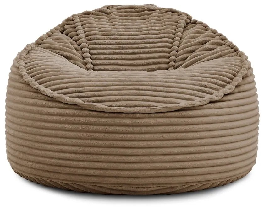 Кафяв пуф от рипсено кадифе Socrate – Bobochic Paris