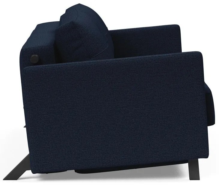 Тъмносин разтегателен диван Cuber с подлакътници Mixed Dance Blue, 100 x 174 cm Cubed - Innovation
