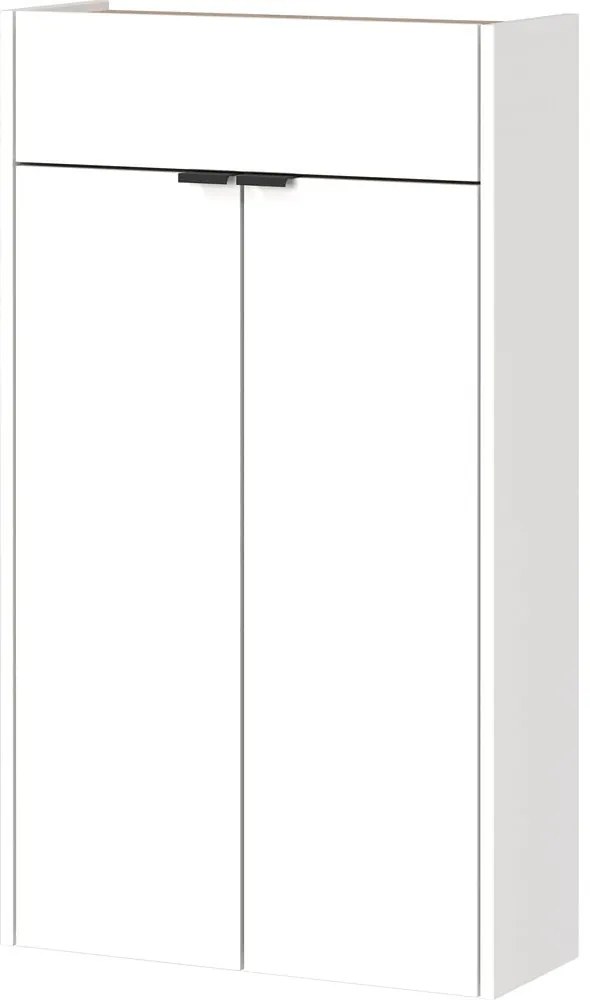 Бяло шкафче от декор от дъб 56x97x22 cm Ameca – Germania