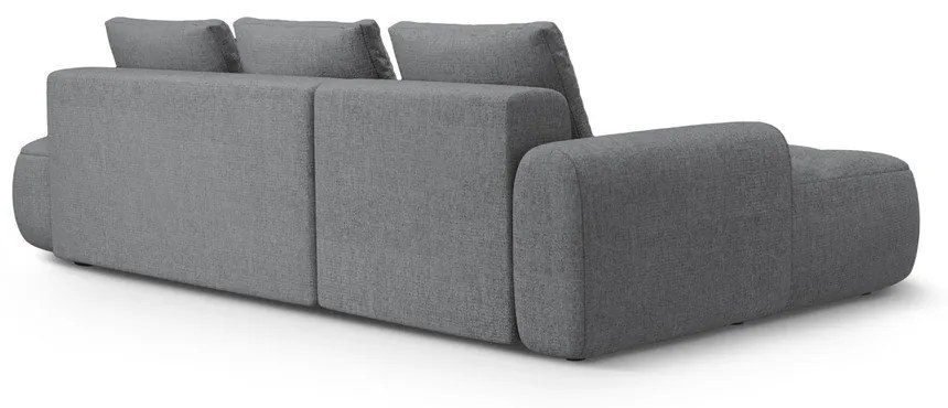Сив сгъваем/с място за съхранение ъглов диван (ляв ъгъл) Linz – Cosmopolitan Design