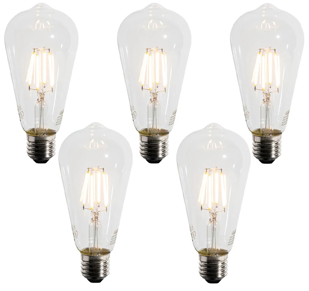 Комплект от 5 E27 LED крушки A60 сензор за здрач 4W 400 lm 2200K