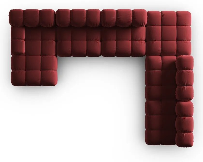 Червен кадифен диван 379 cm Bellis - Micadoni Home