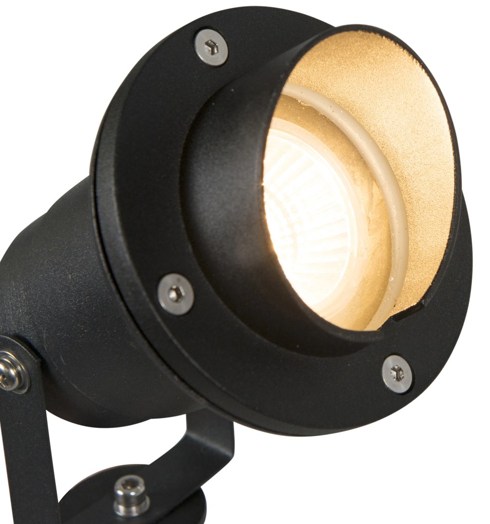Градински прожектор шип Spot черен с кабел и щепсел IP65 - Done