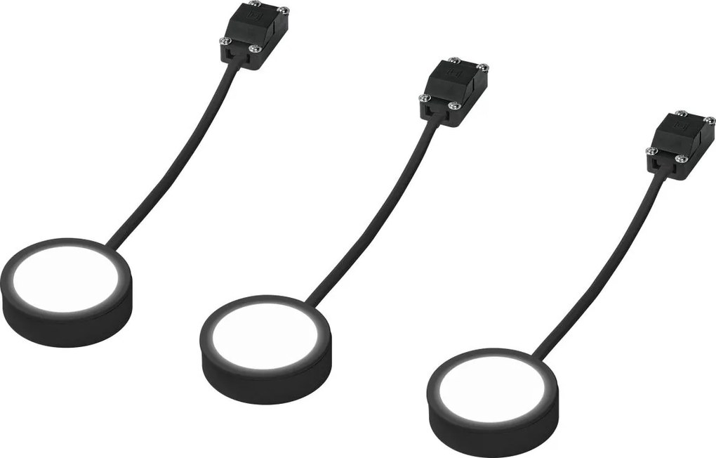 Osram - Комплект 3x LED подшкафно осветително тяло UNDERCABINET LED/3W/230V 3000K черно