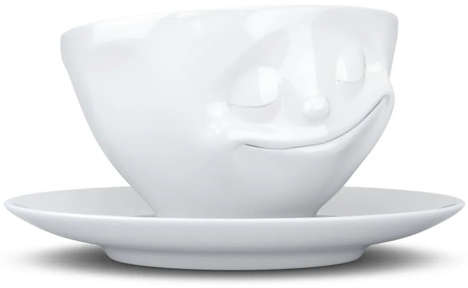 Бяла порцеланова чаша за кафе Happy, обем 200 ml - 58products