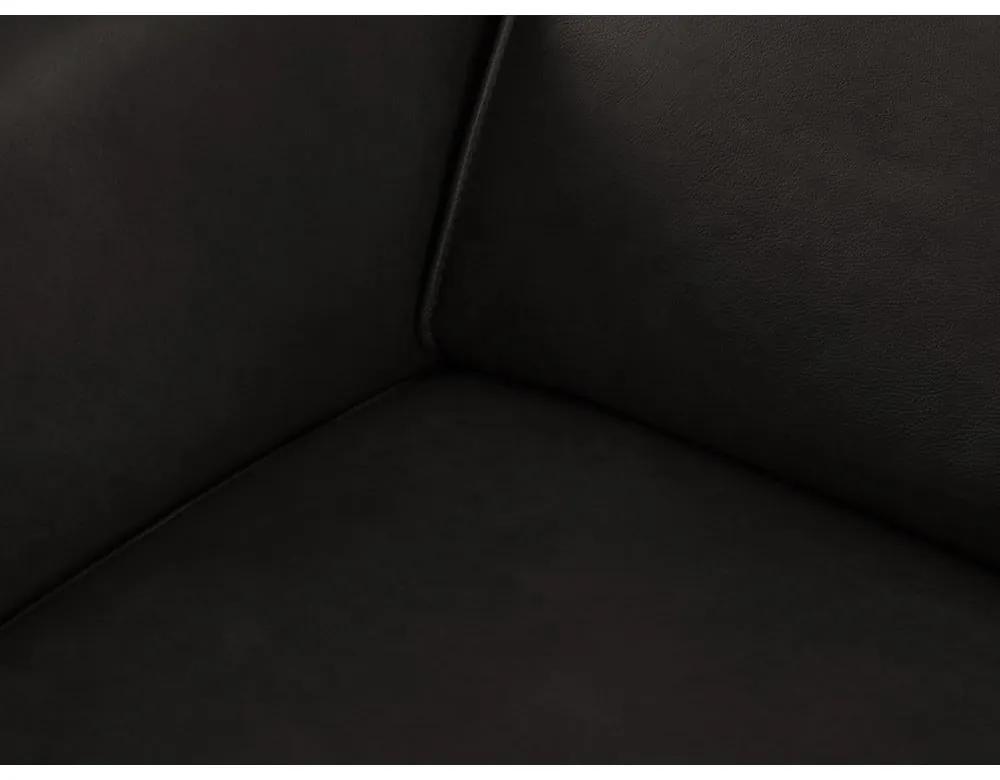 Черен кожен диван 103 см Hubble - Windsor &amp; Co Sofas