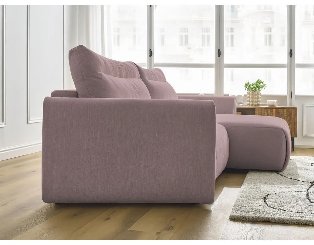 Светлорозов ъглов диван Aden – Bobochic Paris