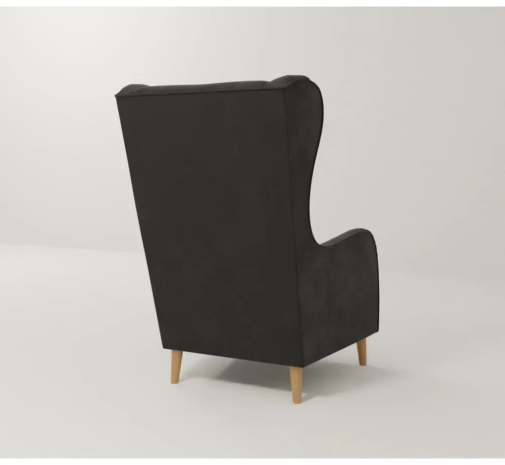 Тъмносиво кадифено кресло Carole - Ropez