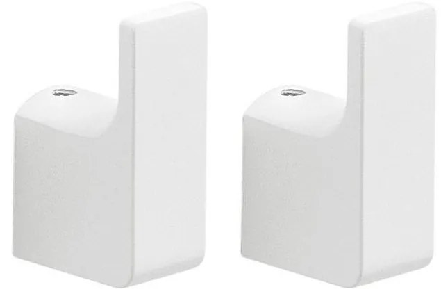 Gedy - Комплект от 2 стенни куки PIRENEI, матово бели