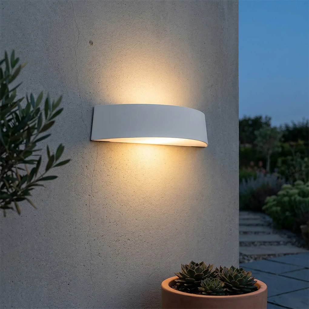 Модерна външна стенна лампа бяла IP44 - Caz