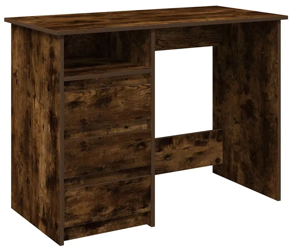 860467 vidaXL Бюро, опушен дъб, 102x50x75 см, инженерно дърво