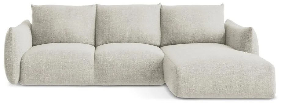 Бежов сгъваем ъглов диван (десен ъгъл) Leila – Makamii