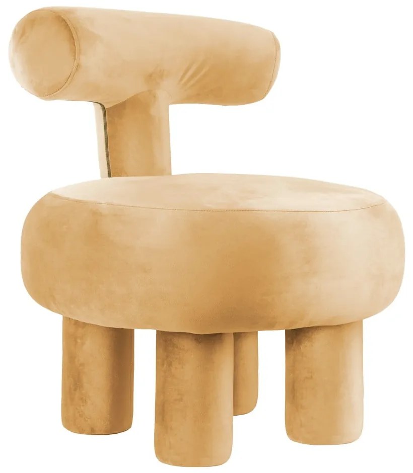 Жълто кадифено кресло Abrazo – Leitmotiv