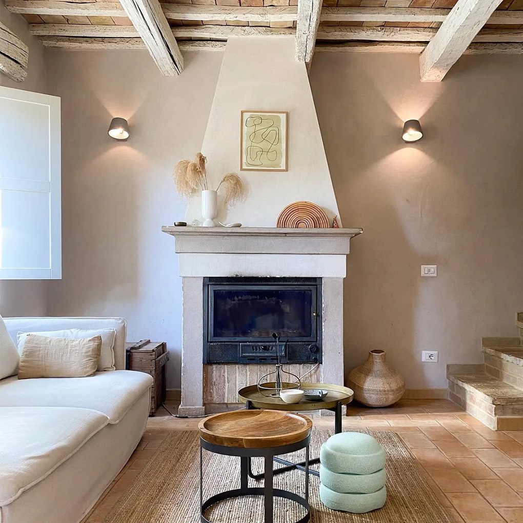 Индустриална Стенна Лампа от Бетон със Светлинен Ефект - Купа