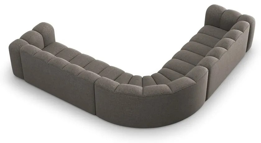 Тъмносив шенилов модулен ъглов диван Lupine – Micadoni