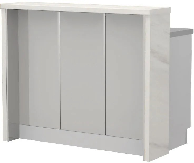 Островна кухненска пейка Modena-Length: 120 cm.-Gray light-White Marble