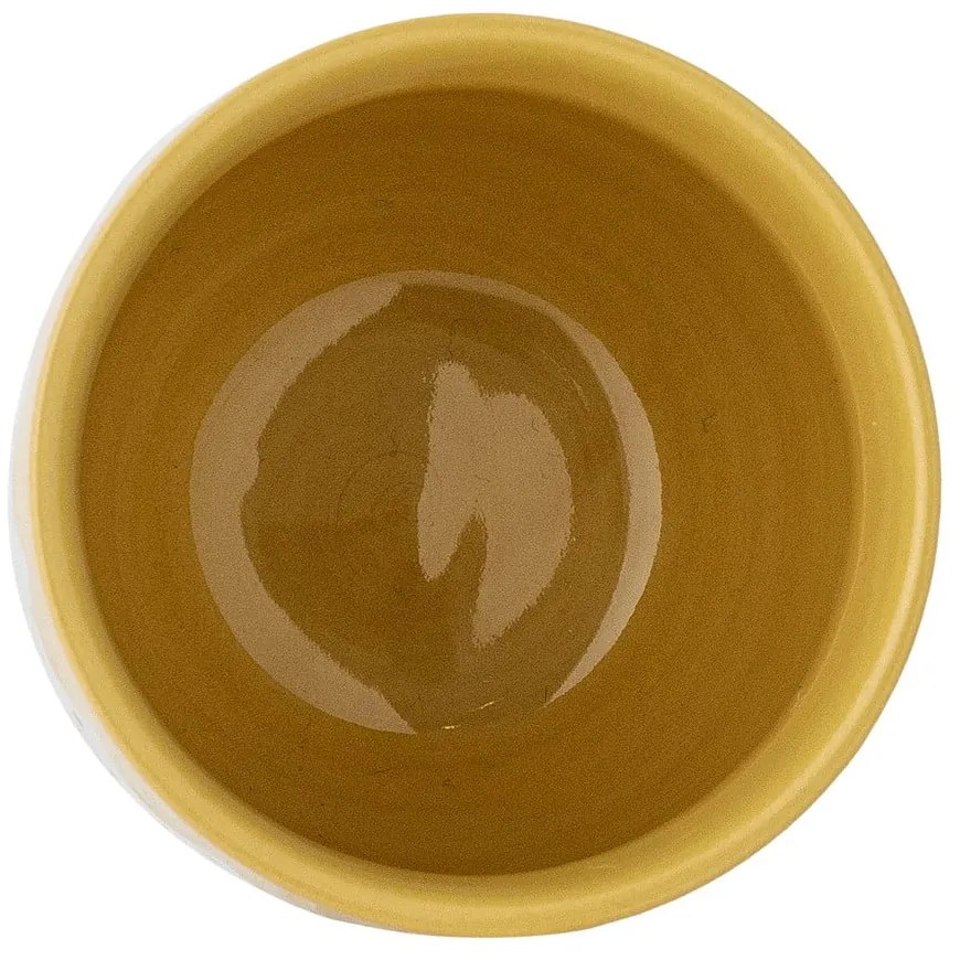 Жълта/кремава глинена детска чаша 150 ml Celebrate – Bloomingville Mini