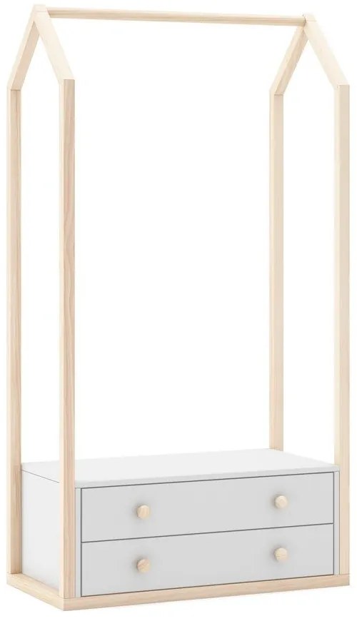 Бял отворен гардероб за деца 80x170 cm Esteban - Marckeric