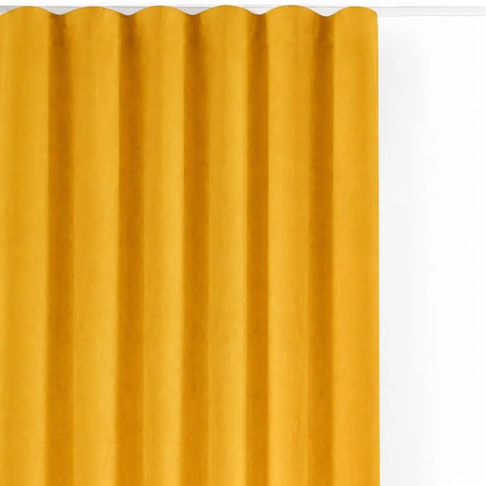 Затъмняваща завеса в цвят горчица 530x300 cm Velto – Filumi