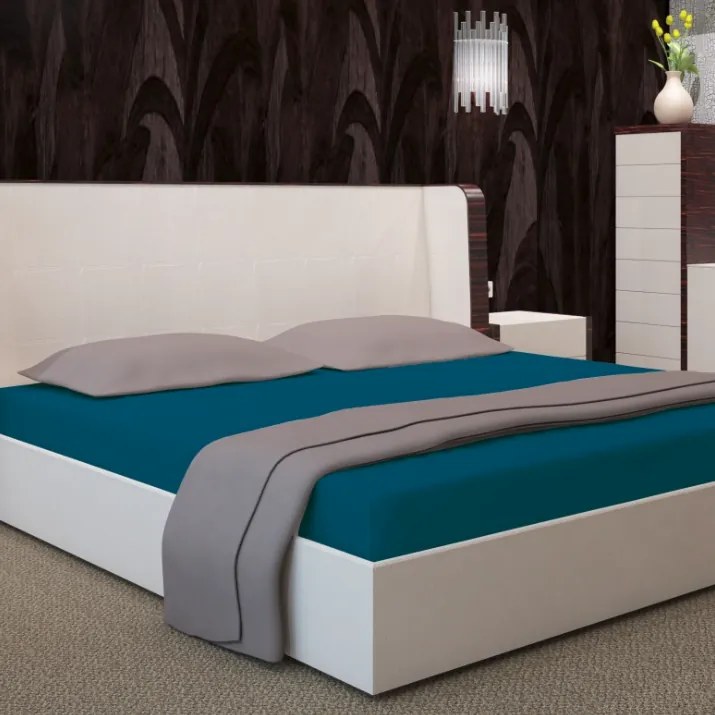 Петролен чаршаф с ластик - памучен сатен Šírka: 180 cm | Dĺžka: 200 cm