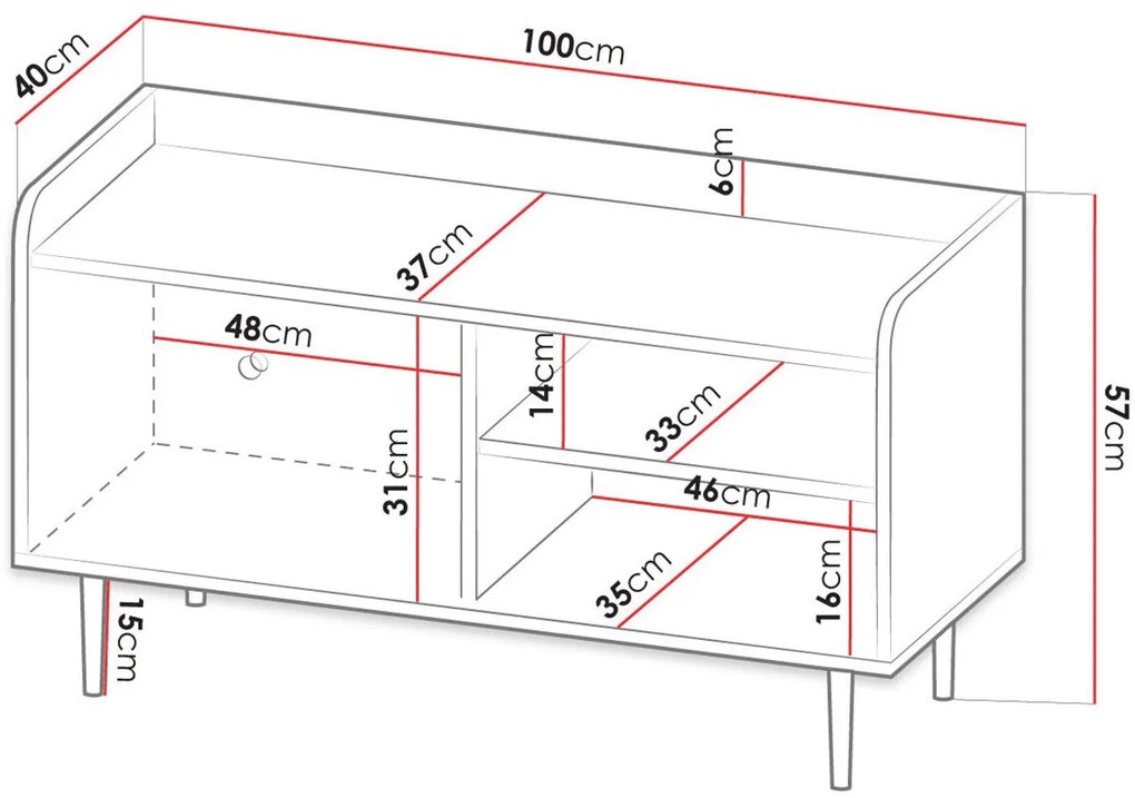TV шкаф Vasina 100