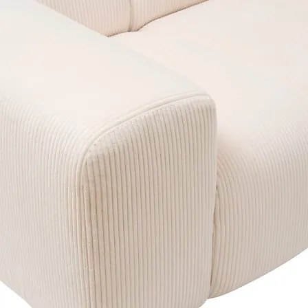 Триместен диван atmosphera Palma, 212x97x76 cm - Слонова кост