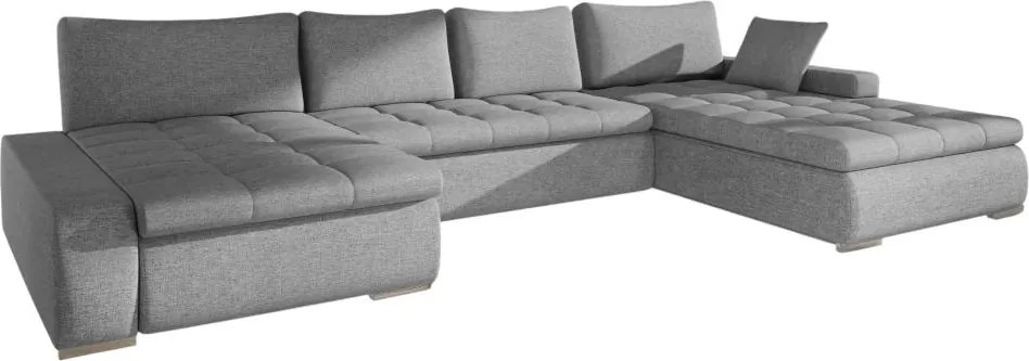 Ъглов диван Caro-Сива светлина