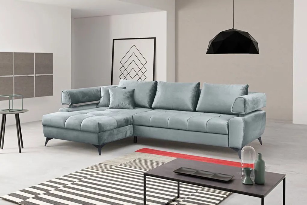 Ъглов диван Parees-Right-Gray