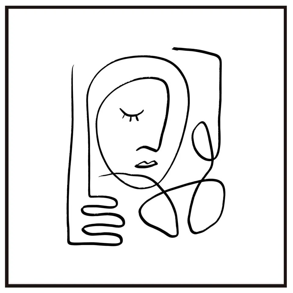 Картина 50x50 cm Linear Face – Styler