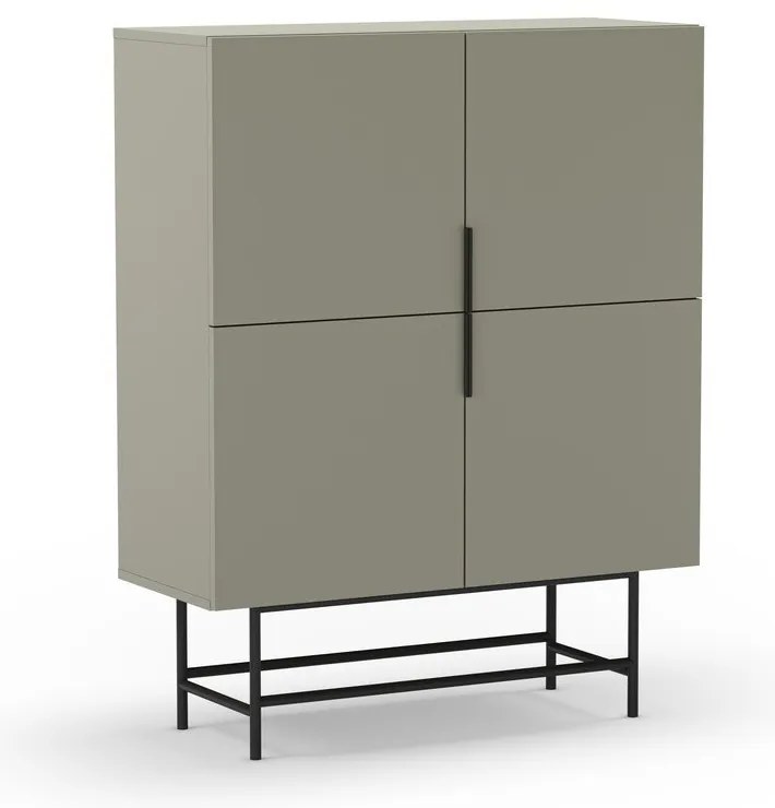 Зелено-сиво шкафче 100x128 cm Eldia – Marckeric
