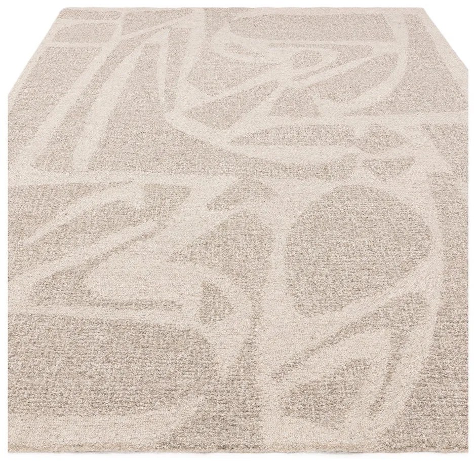 Кремав ръчно изработен вълнен килим 200x290 cm Loxley – Asiatic Carpets