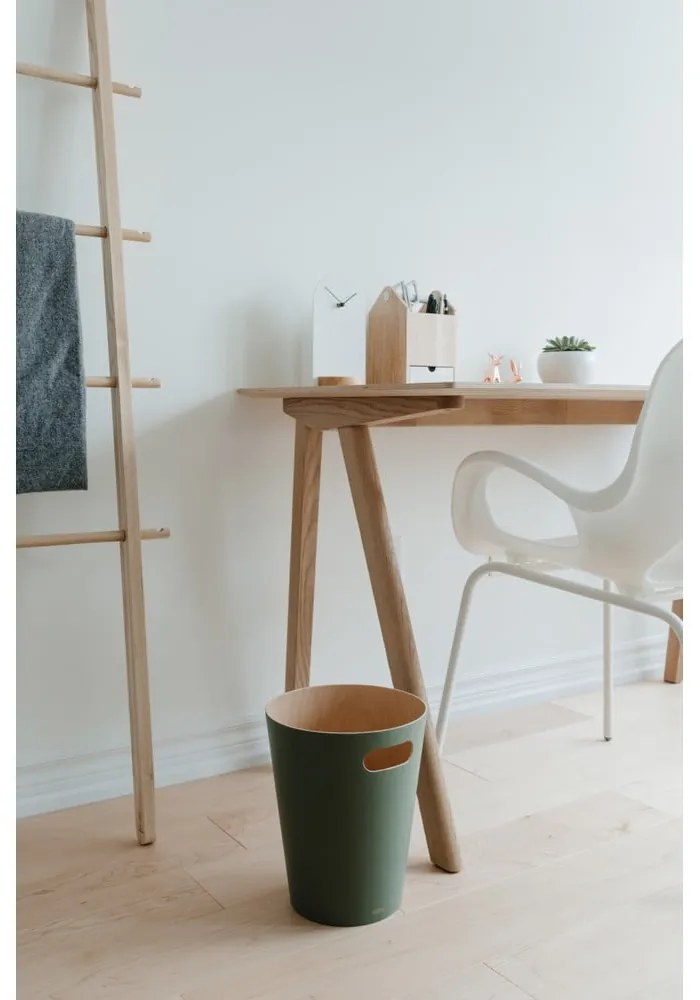 Зелено офис кошче за боклук 7,5 l Woodrow – Umbra