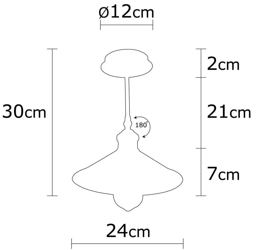 Черно осветително тяло за таван с метален абажур ø 24 cm Berceste – Opviq lights