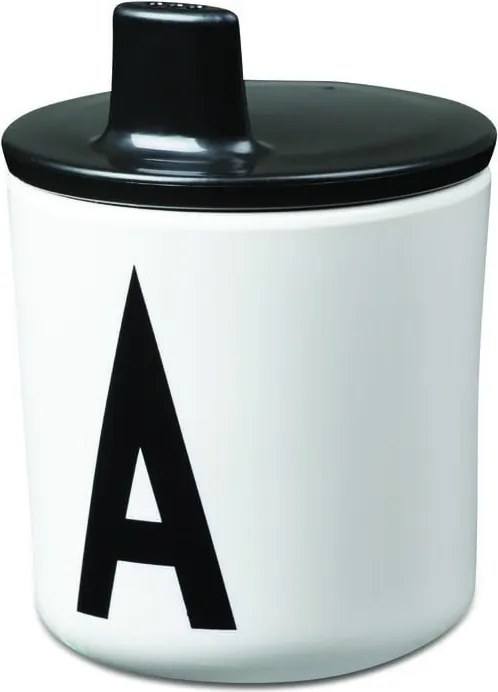 Черен капак за чаша , ø 7 cm - Design Letters