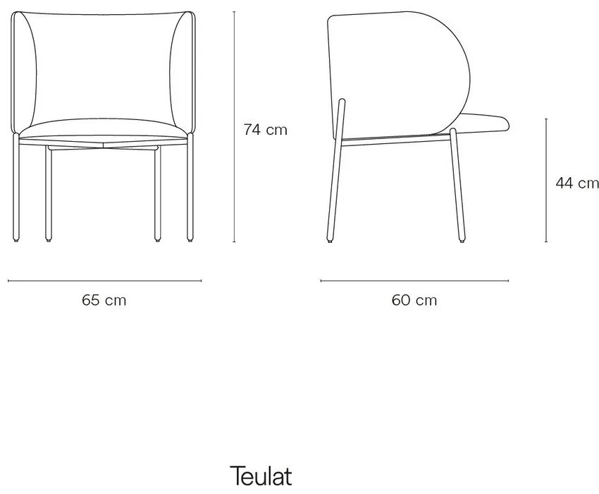 Оранжев фотьойл от изкуствена кожа Mogi - Teulat