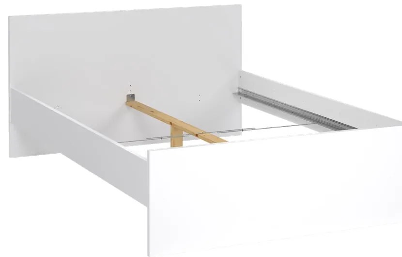 Бяло двойно легло 140x200 cm ПДЧ без ламелно дъно Naia – Tvilum