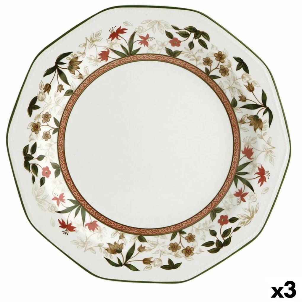 Поднос за сервиране Queen´s By Churchill Assam Кръгъл Керамика Бял Portselannõud (32,5 cm) (3 броя)