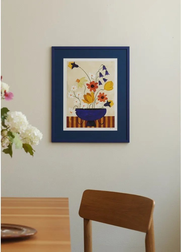 Постер 30x40 cm Colourful Bunch in Blue Vase – Frankie Penwill – The Poster Club