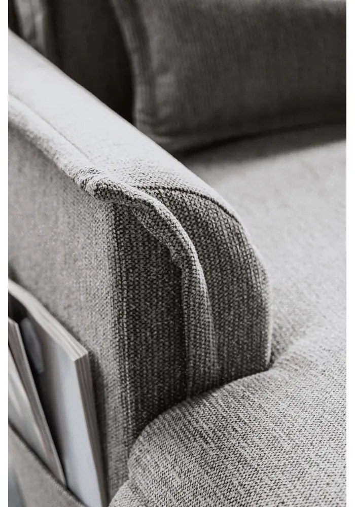 Сив разтегателен ъглов диван (десен ъгъл/"U" форма) Charming Charlie – Miuform