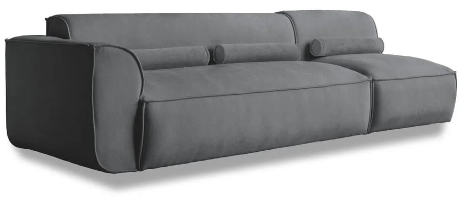 Сив модулна лежанка (ляв ъгъл) Flex Felix – Miuform