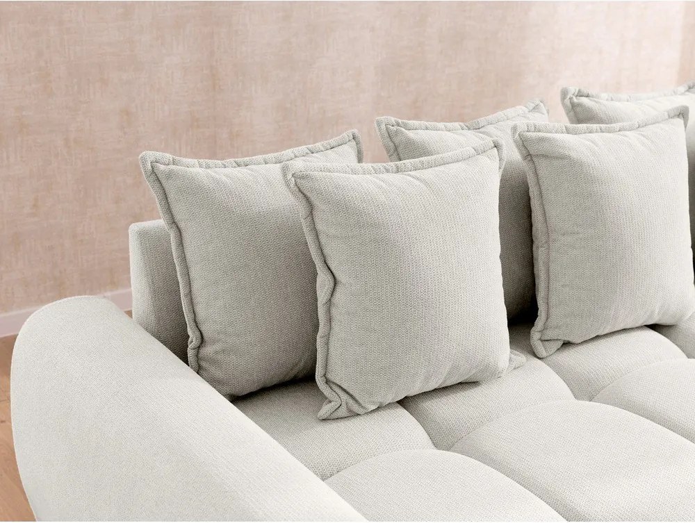 Бял ъглов диван (ляв ъгъл) Albane – Ropez