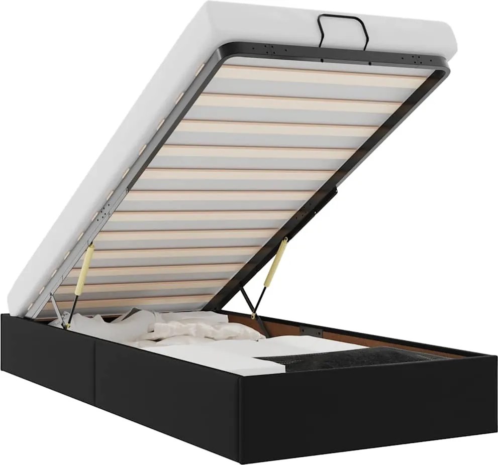 3310784 vidaXL Османска рамка за легло без матрак, 100x200 см, изкуствена кожа