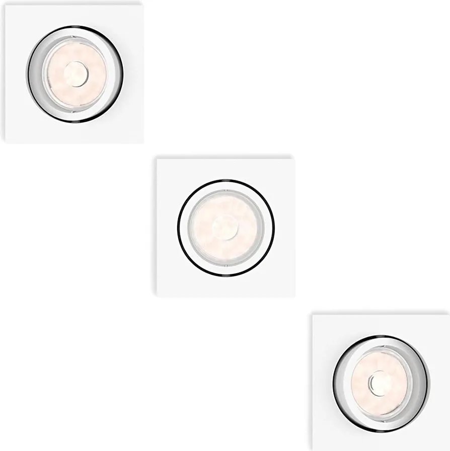 Philips 50193/31/PN - Комплект от 3 вградени осветителни тела ENNEPER, 1xGU10/5,5W/230V