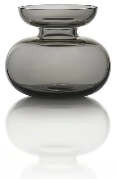 Светлосива стъклена ръчно изработена ваза (височина 9 cm) Inu – Zone