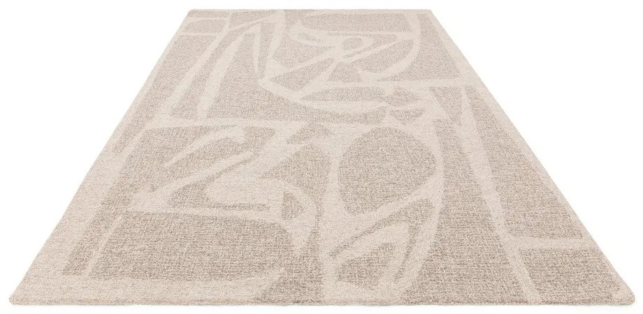 Кремав ръчно изработен вълнен килим 200x290 cm Loxley – Asiatic Carpets