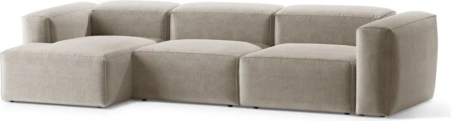 Бежов ъглов диван (ляв ъгъл) Bergamo – Cosmopolitan Design