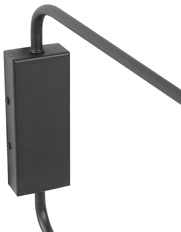 Интелигентна модерна стенна лампа черна 2 светлини регулируема вкл. WiFi A60 - Lune