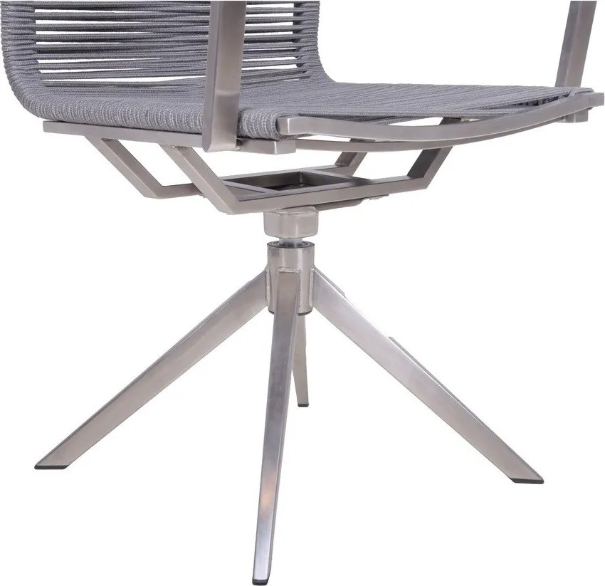 Сив метален градински стол Rubiera – Garden Pleasure